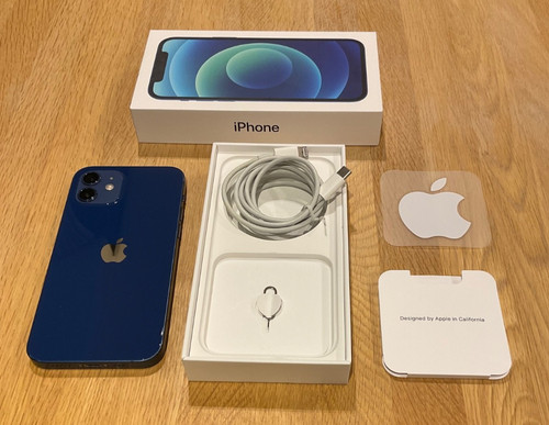 Apple iphone blue 128gb - iphone,